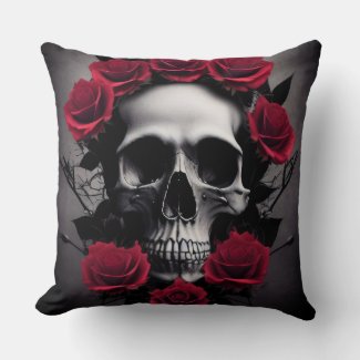 Beautiful Dark and Gothic Roses Skull Sigil