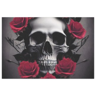 Beautiful Dark and Gothic Roses Skull Sigil