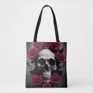 Beautiful Dark and Gothic Roses Skull Sigil