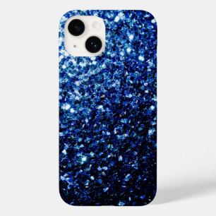 Beautiful Dark Blue glitter sparkles Case-Mate iPhone 14 Case