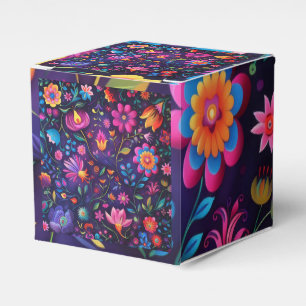 Beautiful dark floral design favour box