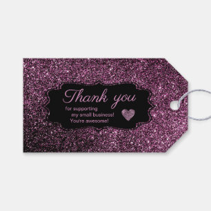 Beautiful dark glitters sparkles gift tags