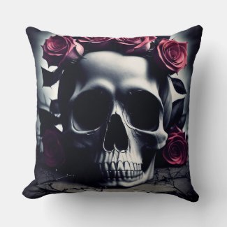 Beautiful Dark & Gothic Rose Skull