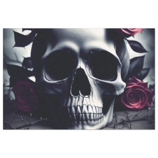 Beautiful Dark & Gothic Rose Skull