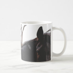 Beautiful Dark Horse Animals Coffee Mug
