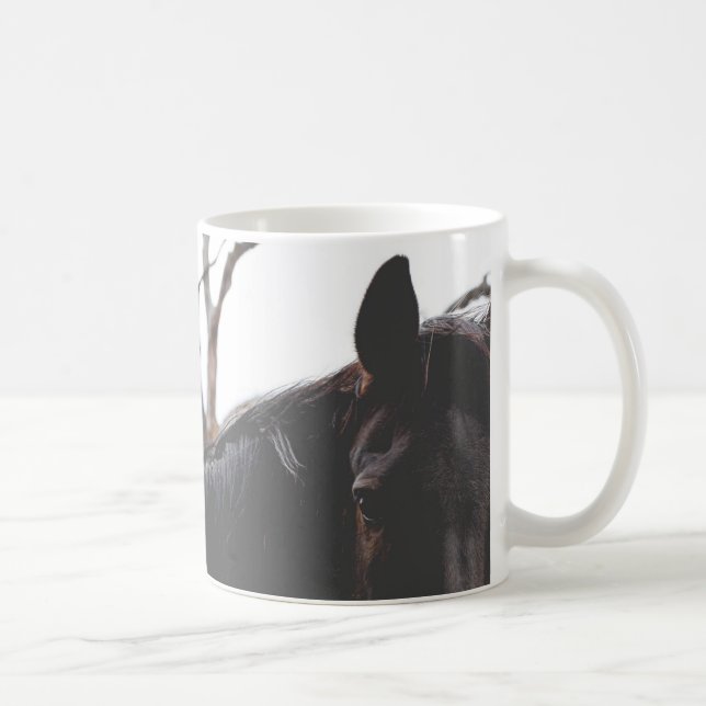 Beautiful Dark Horse Animals Coffee Mug (Right)