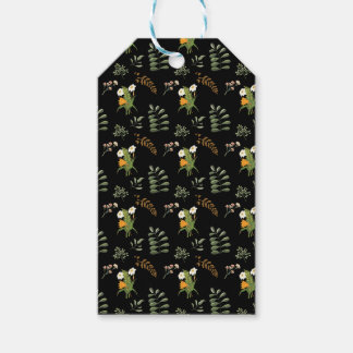 Beautiful dark moody botanical print gift tags