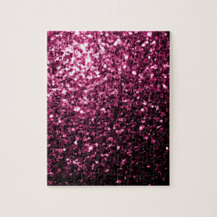 Beautiful Dark Pink glitter sparkles Jigsaw Puzzle