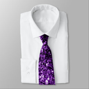 Beautiful Dark Purple glitter sparkles Tie