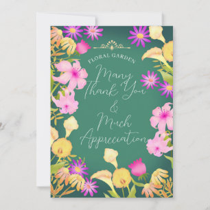 Beautiful Day Aqua Green Thank You Card