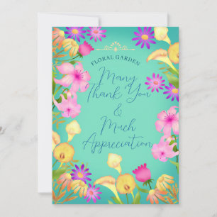 Beautiful Day Aqua Thank You Card