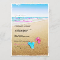 Beautiful Day Beach Flip Flops Chic Wedding Invite