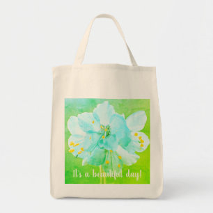 Beautiful Day Flower Grocery Custom Tote Bag