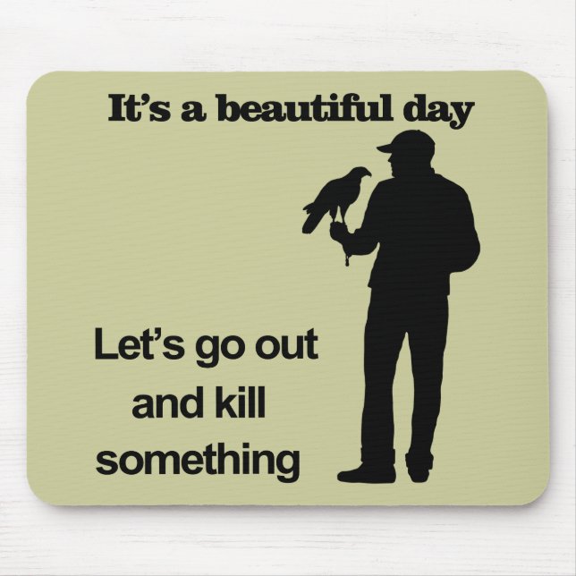 Beautiful Day for Falconry Mouse Mat (Front)