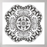 Beautiful Deco Square Doodle 2 Poster<br><div class="desc">Vector Beautiful Deco Monochrome Contour Square| © and ® Bigstock® - All Rights Reserved.</div>