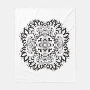 Beautiful Deco Square Doodle Fleece Blanket