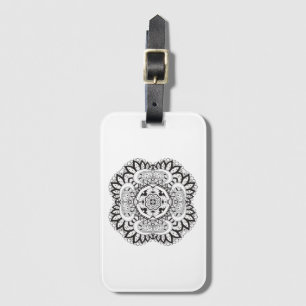 Beautiful Deco Square Doodle Luggage Tag
