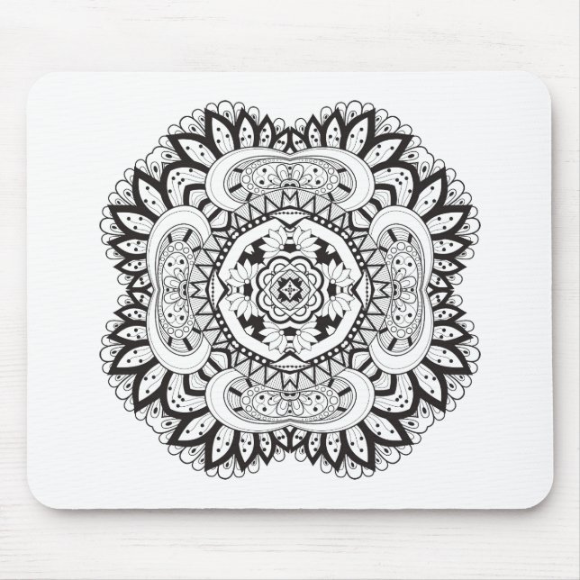 Beautiful Deco Square Doodle Mouse Mat (Front)