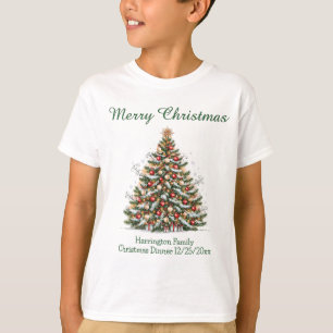 Beautiful Decorated Christmas Tree Matching Family T-Shirt