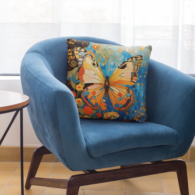 Beautiful Decorative Butterfly Floral Cushion (Creator Uploaded)