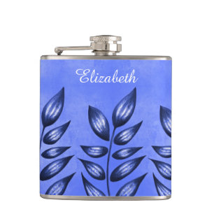 Beautiful Decorative Plant With Pointy Leaves Blue Hip Flask
