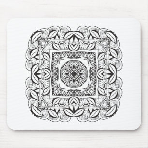 Beautiful Decorative  Square Doodle Mouse Mat