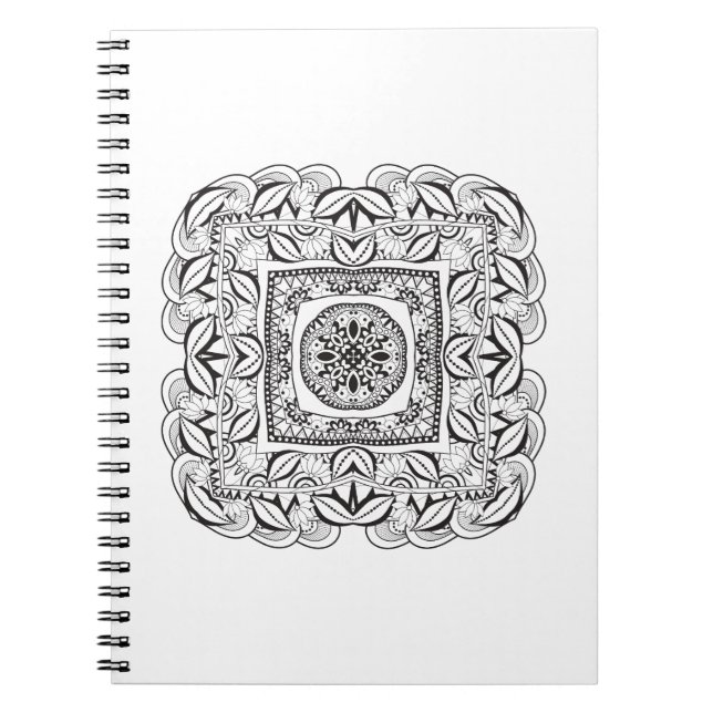 Beautiful Decorative  Square Doodle Notebook (Front)