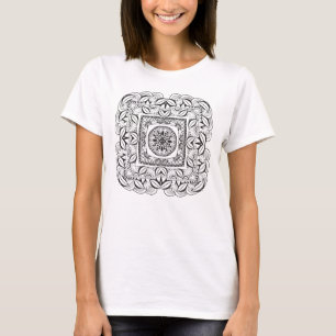 Beautiful Decorative Square Doodle T-Shirt