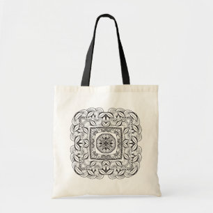 Beautiful Decorative Square Doodle Tote Bag