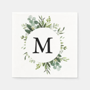 Beautiful Delicate Eucalyptus Foliage Wedding Napkin