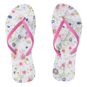 Beautiful Delicate Floral  Flip Flops