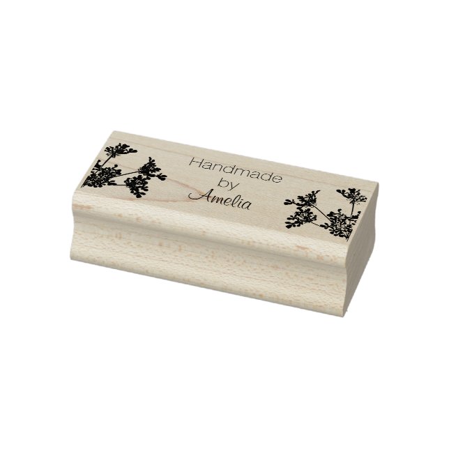 Beautiful Delicate Flower Handmade Wood Art Stamp (Stamp)