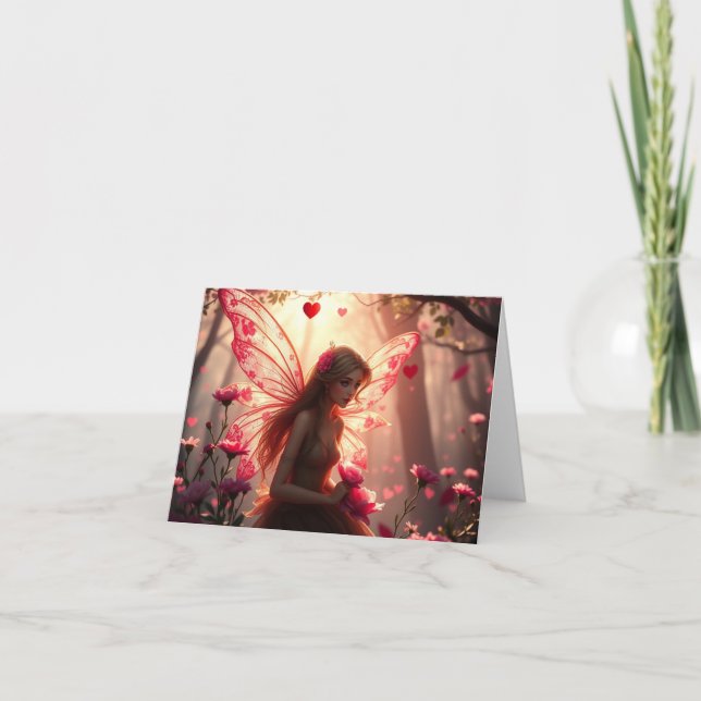 Beautiful Delicate Romantic Fairy Card (Front)