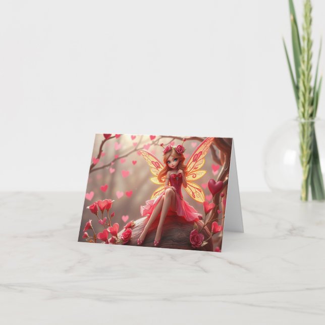Beautiful Delicate Romantic Fairy Card (Front)