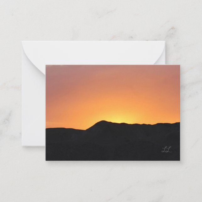 Beautiful Desert Sunset Card (Front)