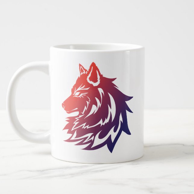  beautiful design this wolf mug (Left)