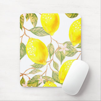 Beautiful design watercolor lemon mouse mat