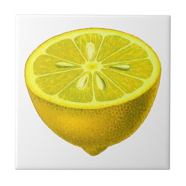 Beautiful design watercolor lemon tile (Front)