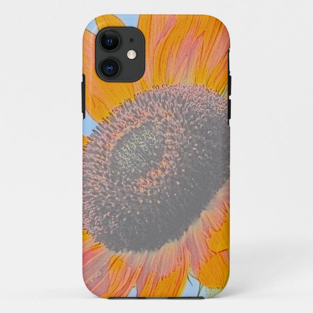 Beautiful designed sunflower phone case  (Back)
