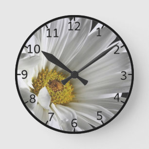 Beautiful Detailed Daisy Round Clock
