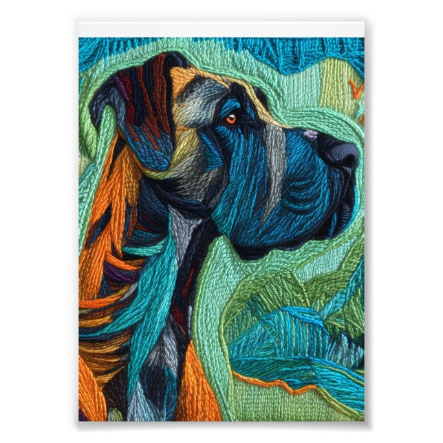 Beautiful detailed unique style Great Dane art  Photo Print (Front)