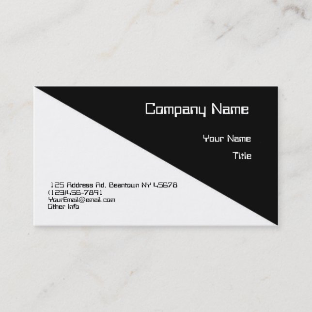 Beautiful Diagonal Business Card (Front)