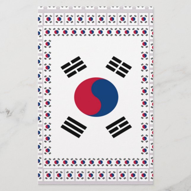 Beautiful Diagonal Korean Flag: An Infinite Art (Front)