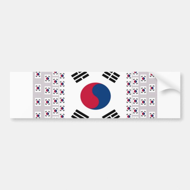 Beautiful Diagonal Korean Flag: An Infinite Art Bumper Sticker (Front)