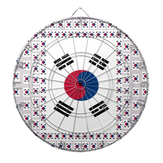 Beautiful Diagonal Korean Flag: An Infinite Art Dartboard (Front)