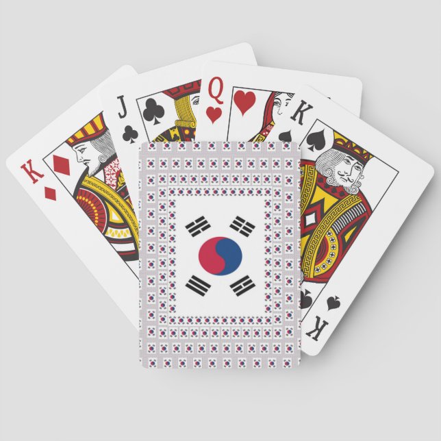 Beautiful Diagonal Korean Flag: An Infinite Art Playing Cards (Back)
