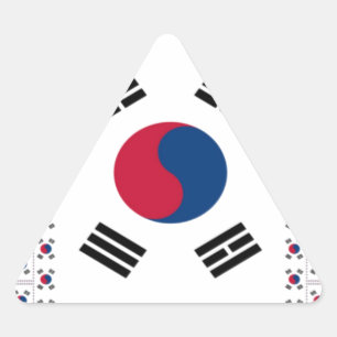 Beautiful Diagonal Korean Flag: An Infinite Art Triangle Sticker