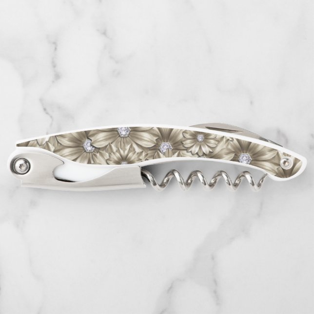 Beautiful Diamond Flowers Corkscrew (Front)