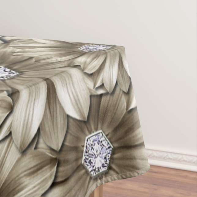 Beautiful Diamond Flowers Tablecloth (In Situ)