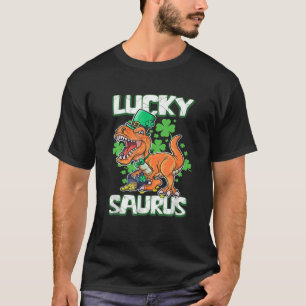 Beautiful Dinosaur St Patrick's Day Lucky Saurus R T-Shirt